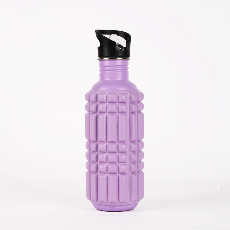 Eco-Friendly Stainless Steel Foam Roller Sport Bottle Hot Water Bottle Foldable Silicone Bo