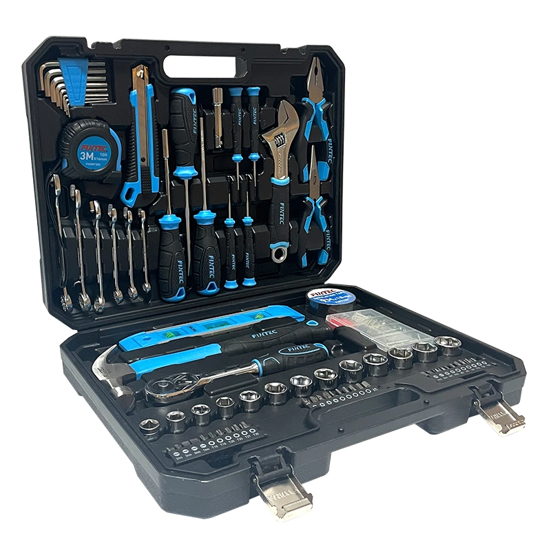Conjunto de ferramentas Fixtec Home Tool Kit 234PCS Metric Hand Ferramentas eléctricas Auto Repair Portable Toolbox