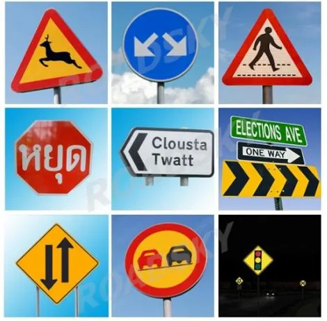 Aluminum Reflective Road Traffic Sign for Warning Safety