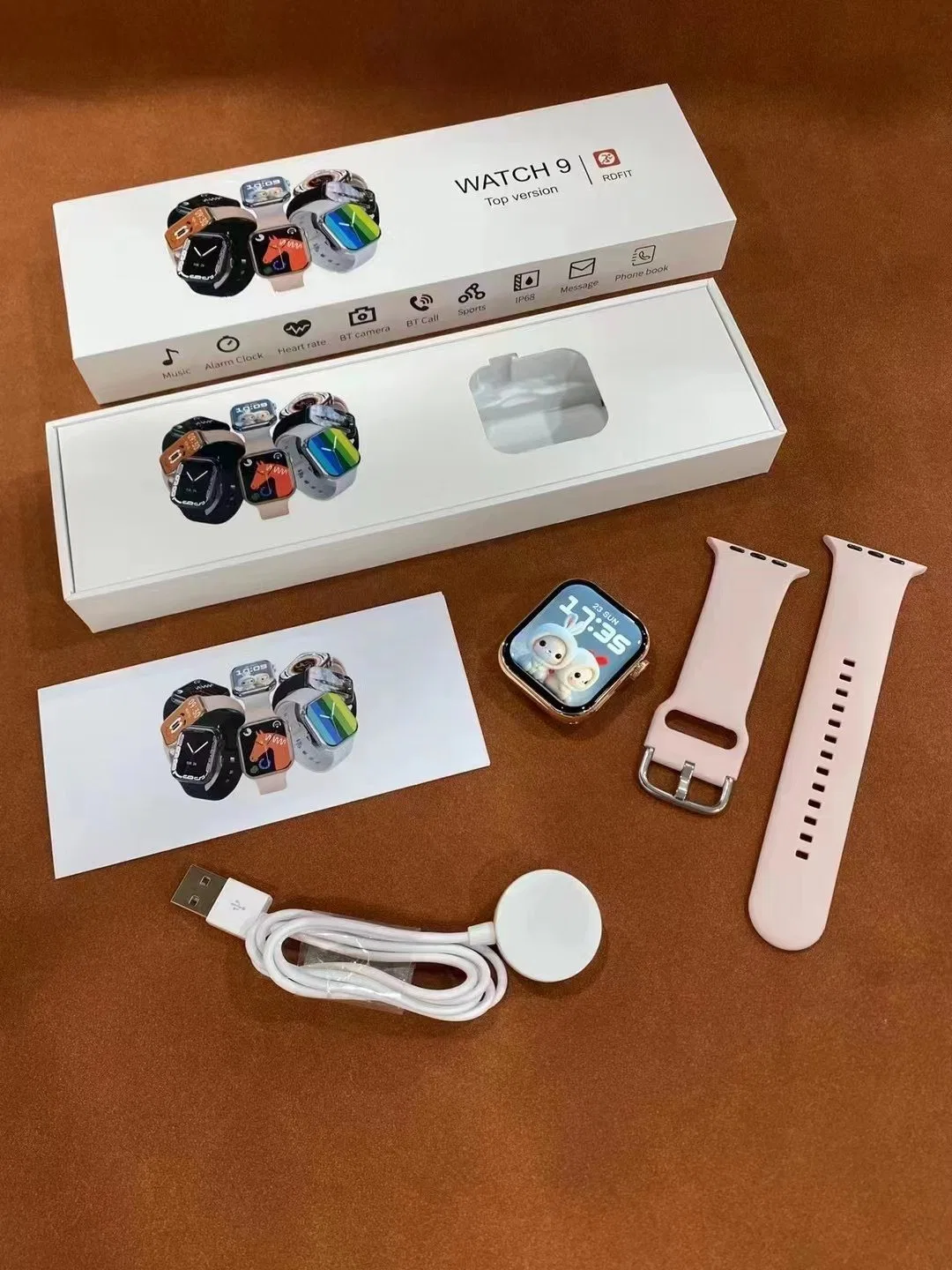 O Smart Electronic Watch pode inserir o Card Watch 9, pode atender e fazer chamadas, o elegante Smart Watch