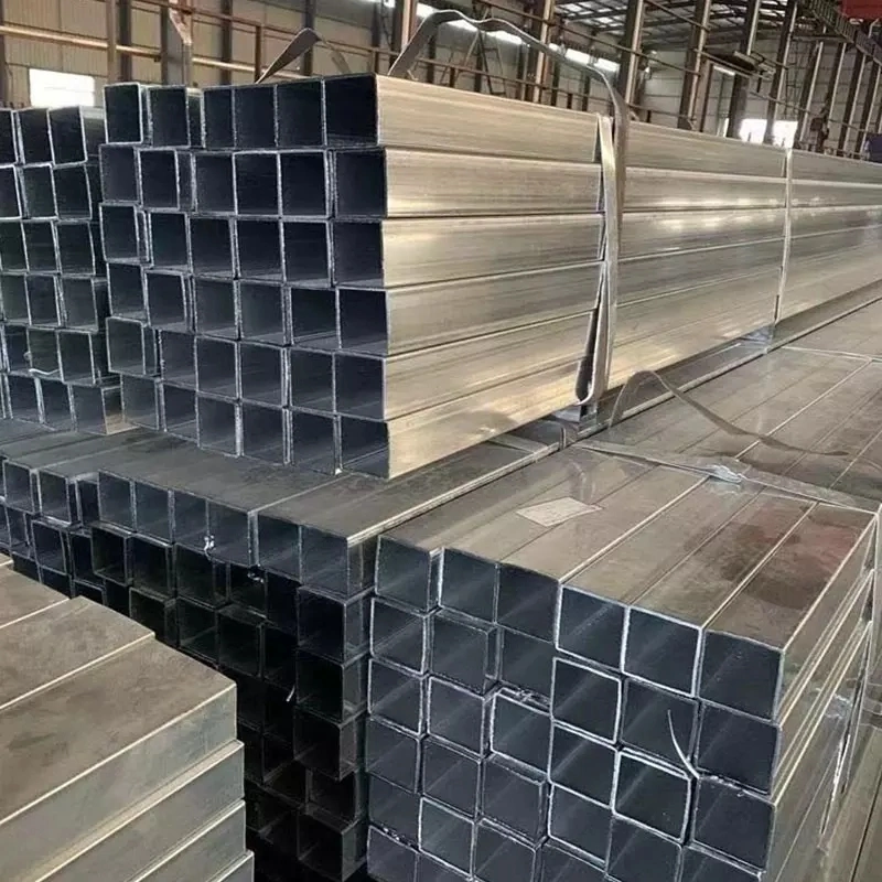 ASTM A53 Z80 Galvanized Steel Hollow Section 8 Inch Schedule 40 Galvanized Steel Square Tube Rectangular Steel Pipe Price for Greenhouse Frame