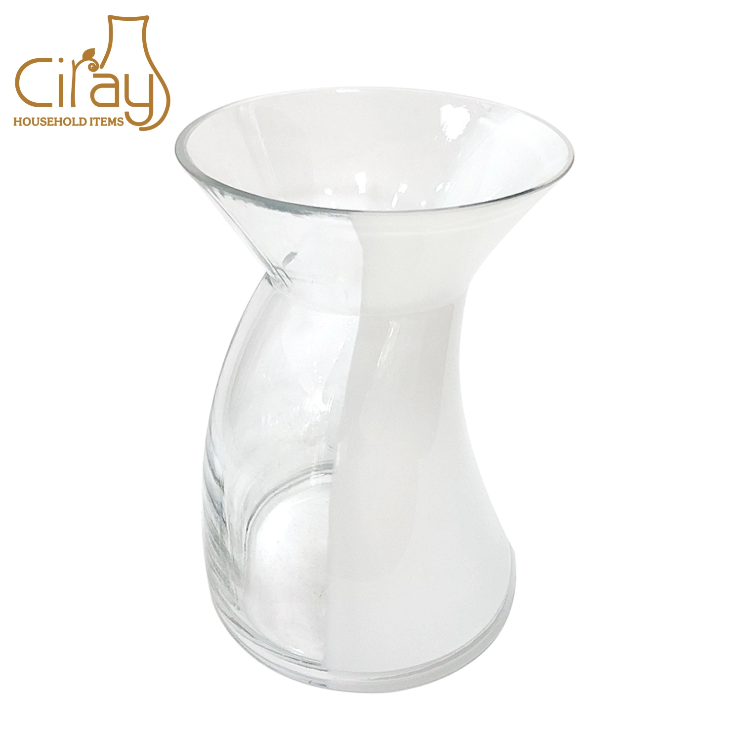 Wholesale/Supplier Tall Twisted Wedding Decoration High Clear Glass Vase New Design