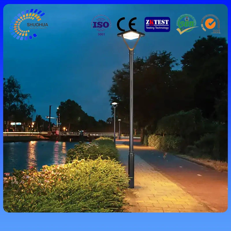 Solar Wall Lamp Fence Mounted IP65 Lithium Battery Integrated Garden Light Landscape Walkway Solar Street Lights Garden LED Light LED Aluminum Lamp