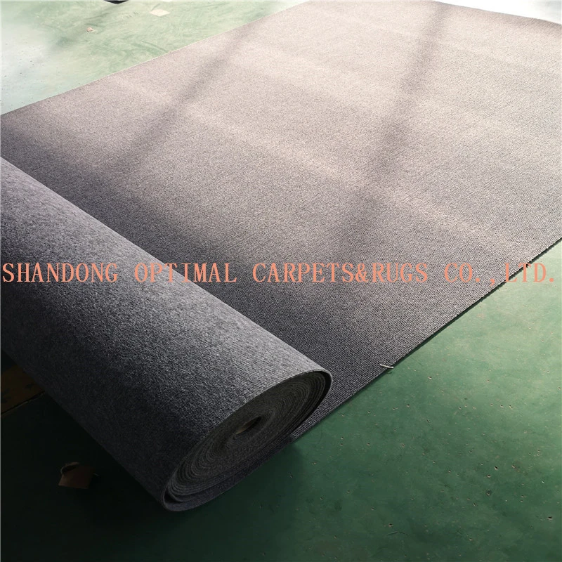 Chinese Supplier Luxury Hotel Flooring Exhibition Stripe Non Woven Rib Carpet Roll Used Expo