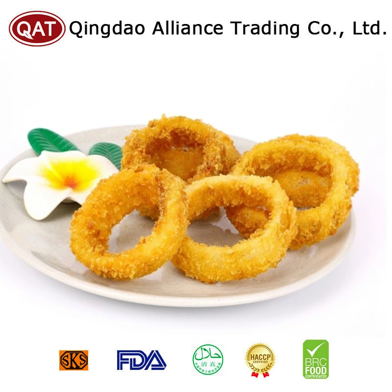 China Fried Coated Natural Cut Onion Rings with Premium Taste