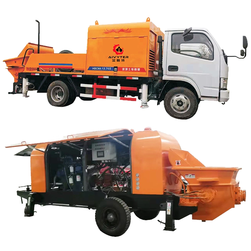 Portable Mobile Truck-Mounted Concrete Conveying Pumping Machine Car Concrete Pump