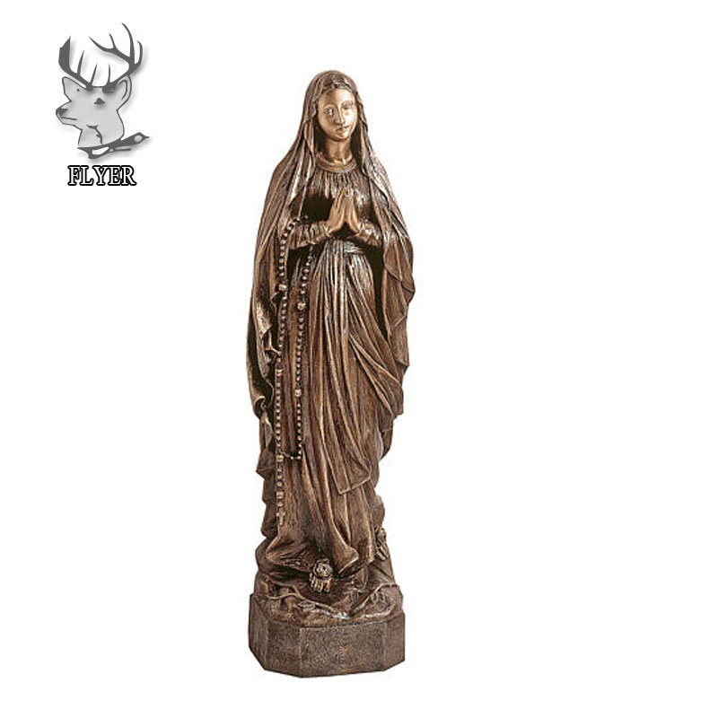 Cristiano occidental talla virgen de bronce de tamaño de la vida, nuestra Madre la Virgen María estatua