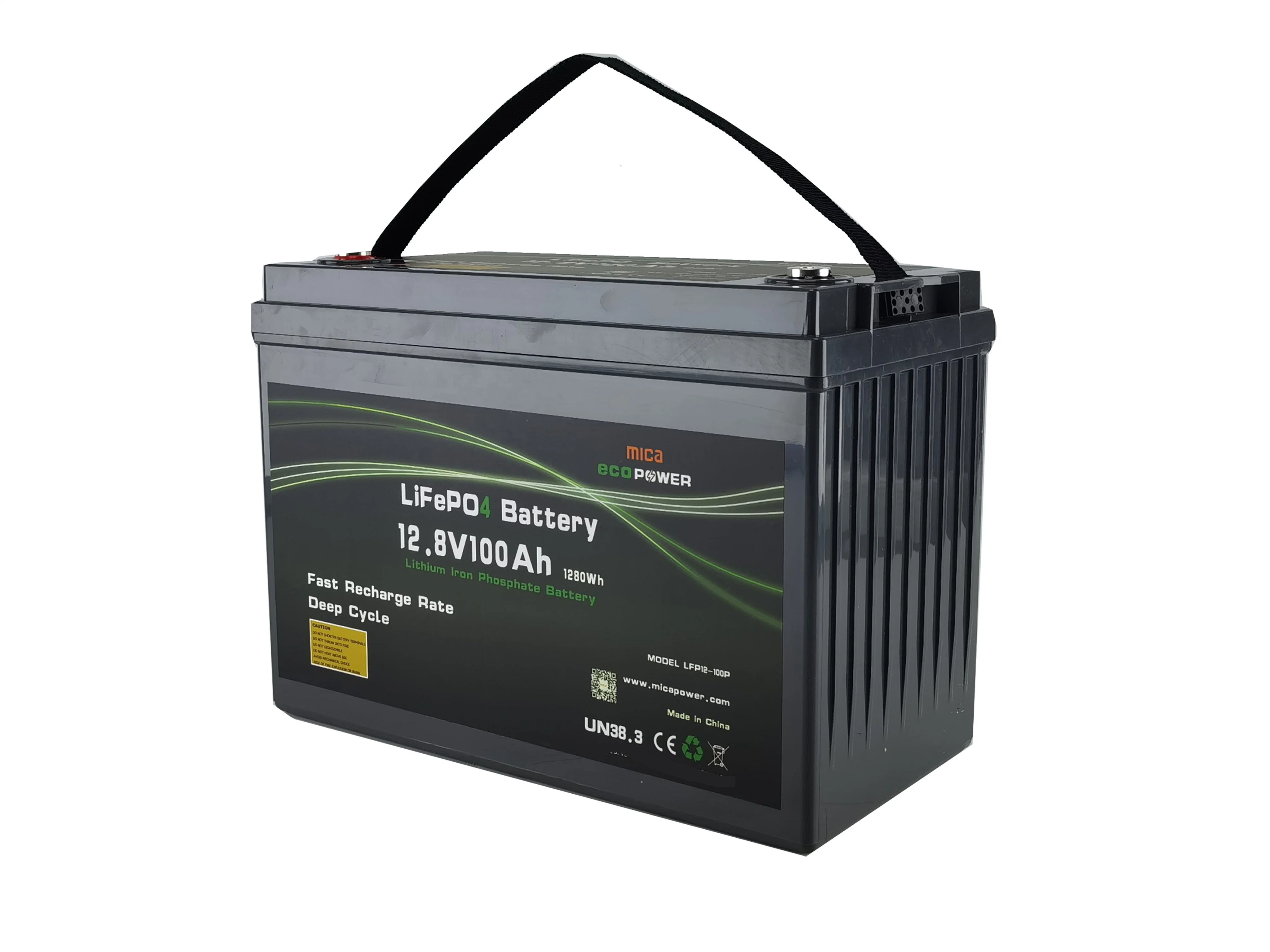 Le Mica Batterie LiFePO4 12V 100Ah Batterie au lithium pour OEM de stockage de l'énergie solaire