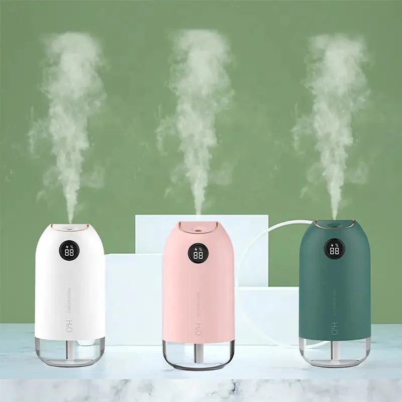 Double Mist Ultrasonicusb Mini Portable Air Humidifier with Night Light