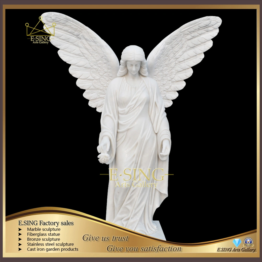 Western Famous Goddess Angel Statue Life Size Winged Victory of Samothrace Marble Statue