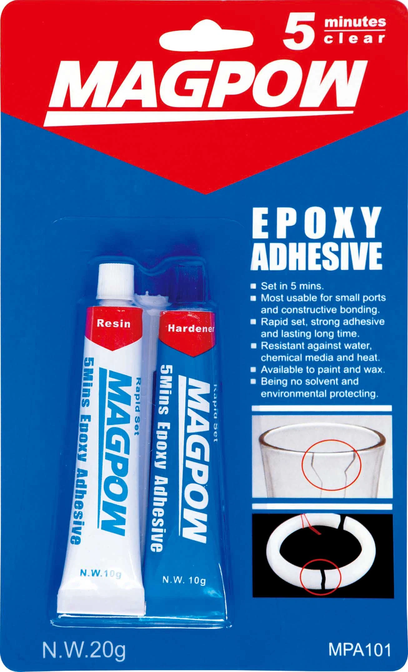 Magpow 5min Fast Dry Epoxy Resin Adhesive Ab Glue Application for Auto Spare Parts and Hardware