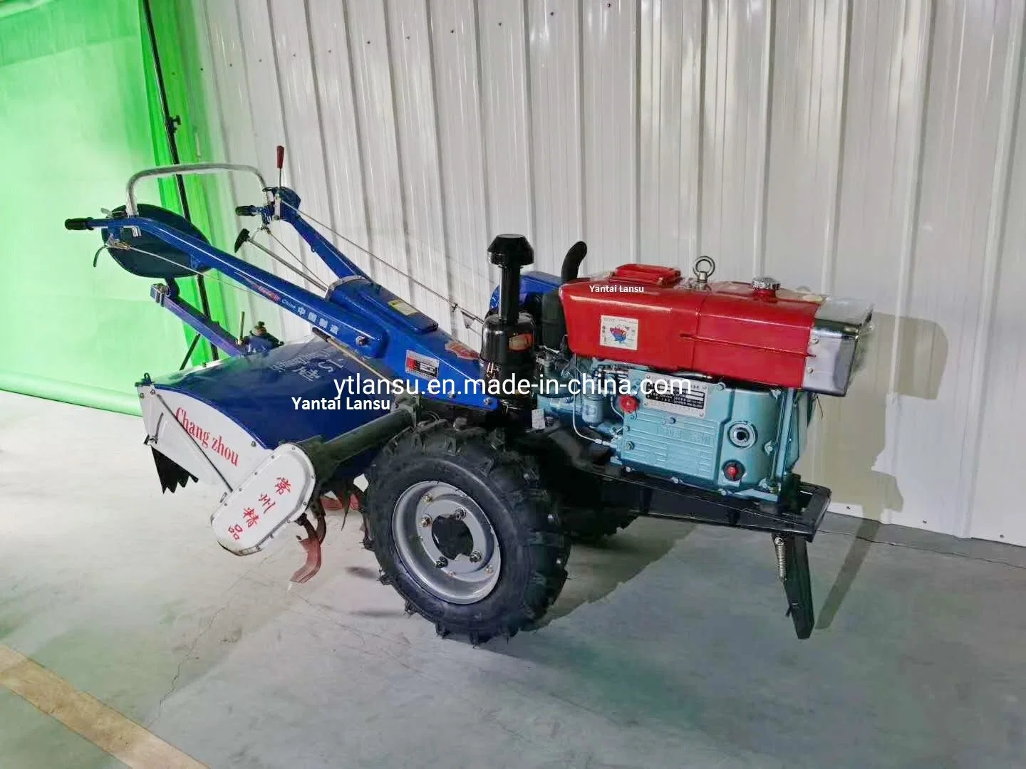 الماكينة الزراعية، الجرافة أحادية الأسطوانة ذات القرص 2 بقدرة 12HP 15HP 18HP ديزل خلف مسالف المشي ميني الزراعة منظار الطاقة تايلر المشي الجرار