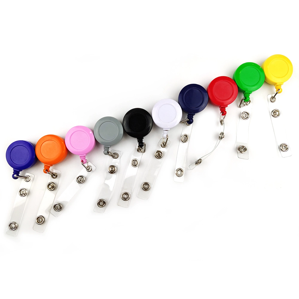 ID Card Badge Holder Reels with Clip Office School Supplies Retractable Lanyard Badge Holder