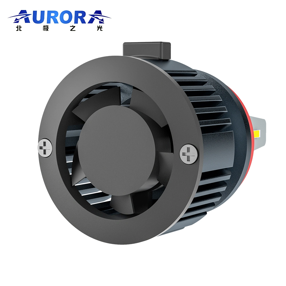 Aurora Unique Bullet Design Auto Car Parts Accessories 60W LED Headlight Bulb Lamp 6500K with Cooling Fan Factory OEM ODM