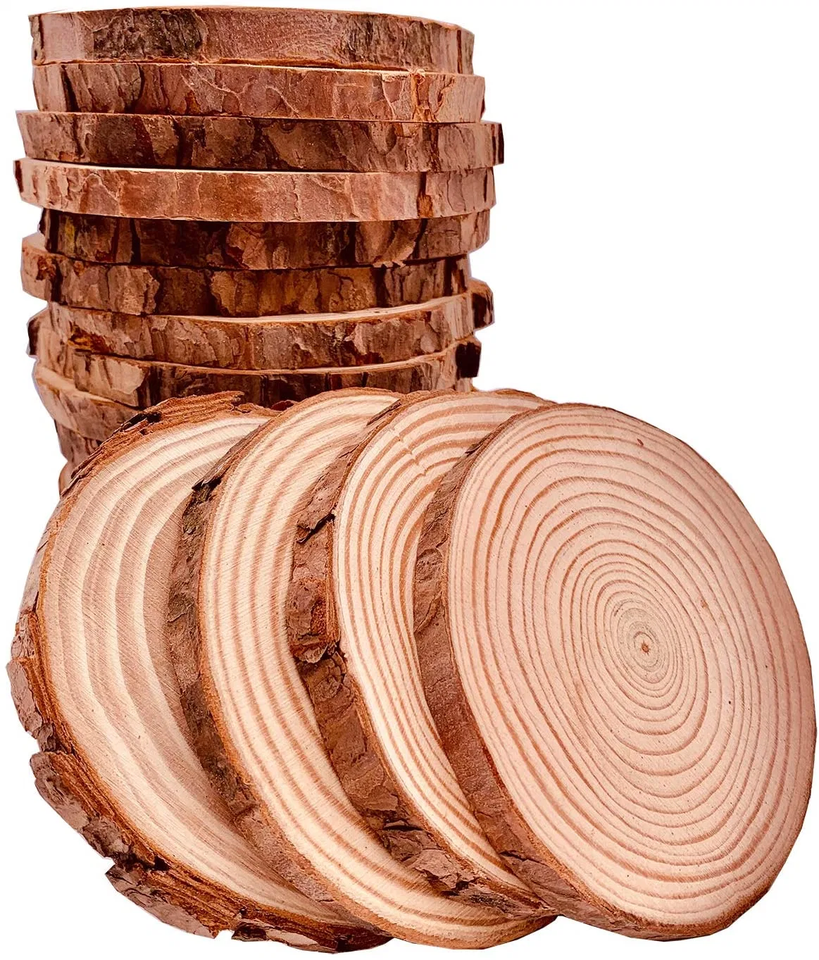 Large Natural Wood Slices Round Rustic Slabs Wooden Tree Log Slices for DIY Crafts