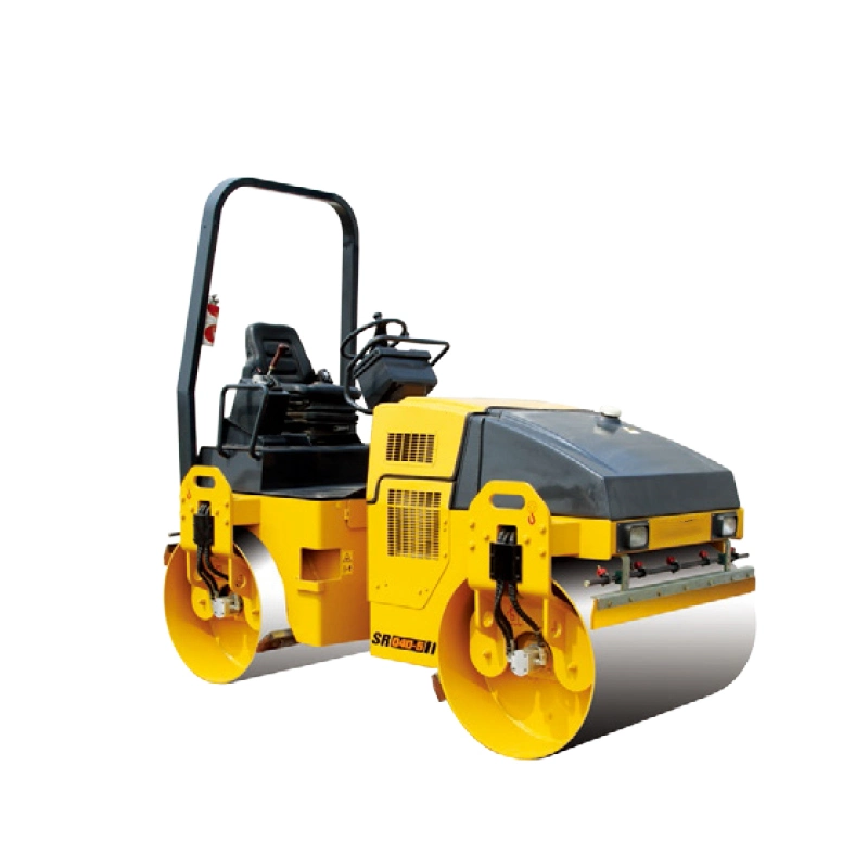 Compactador vibratório de rolo para estrada Shanttui de 4 toneladas Mini compactador de tambor duplo Srd04