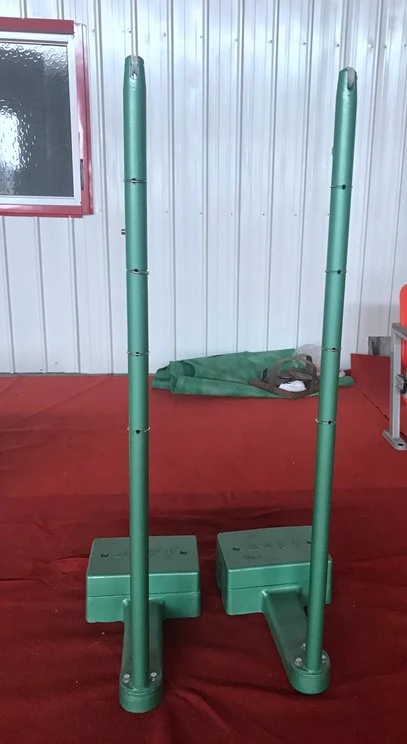 Movable Badminton Post Pole with Double Wheels