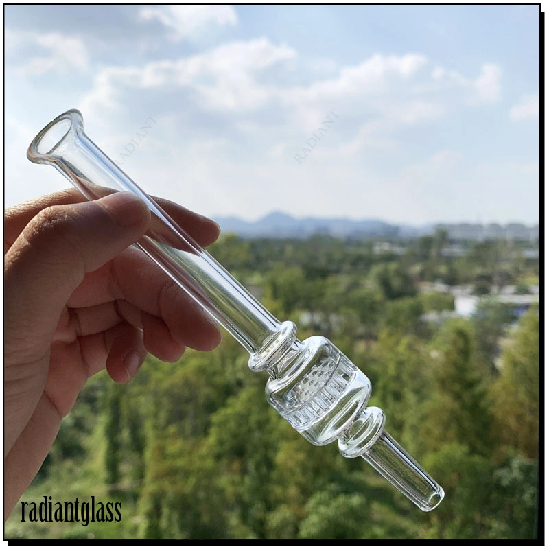 Simple Design Tyre Shape Middle Glass Smoking Pipe Nectar Collector