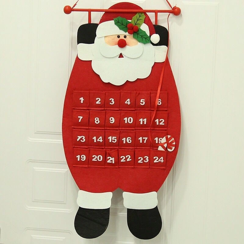 Christmas Decoration Old Man Snowman Hanging Calendar Calendar Calendar Gift Gift Atmosphere Cloth Pendant