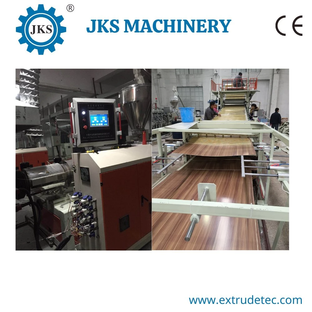 PVC Imitation/Artificial Marble Decoration Sheet/Board/Plate Making Equipment with UV Coating (SJ-80/156) /Marble Panel Extruder