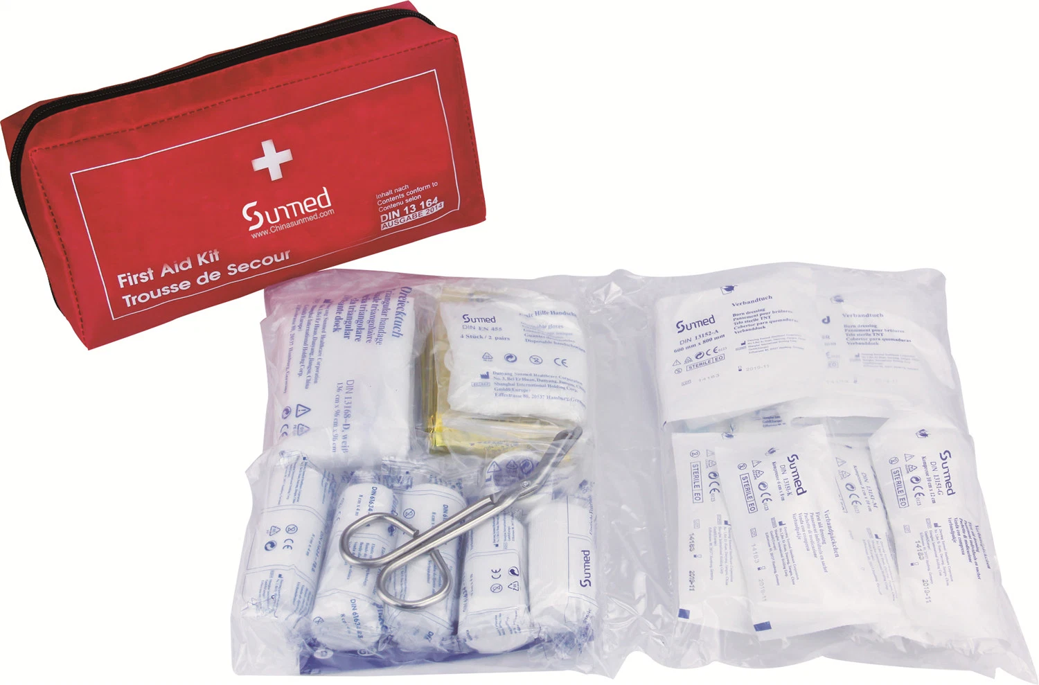 DIN13164 First Aid Kit Nylon Bag Car Kit