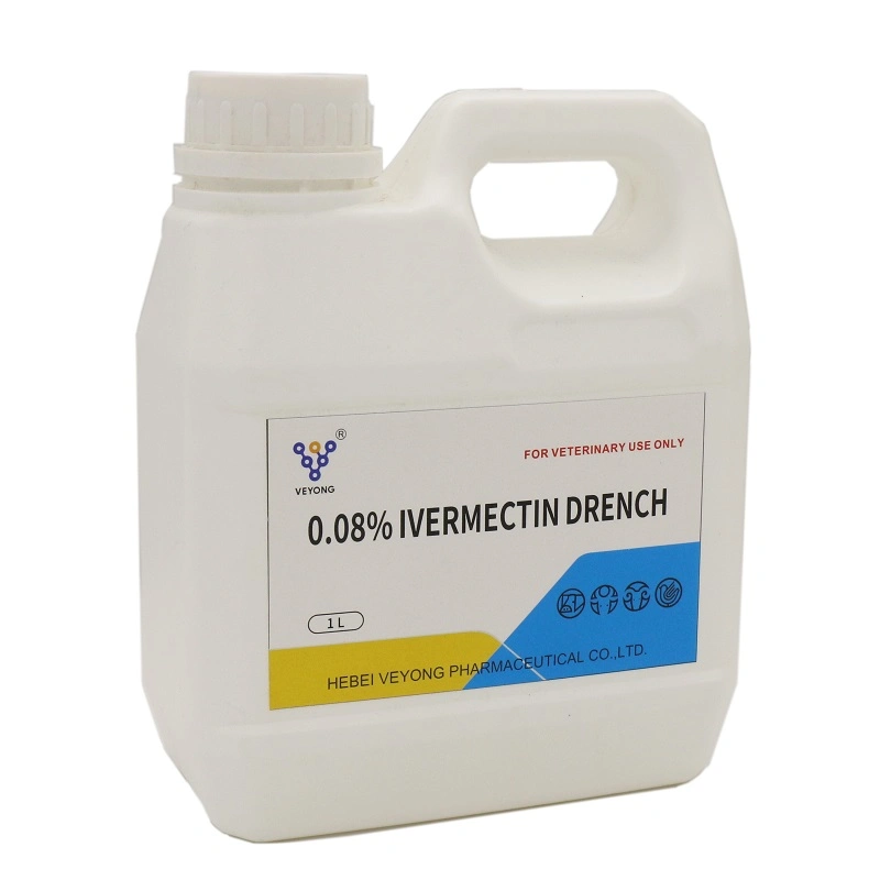 Top-Qualität Ivermectin Oral Solution Drench 0,2% 0,08% 0,8% mit GMP für Tiergebrauch Tierzucht Afrika Asien Ziege Schafe Kamele Pferdekuh