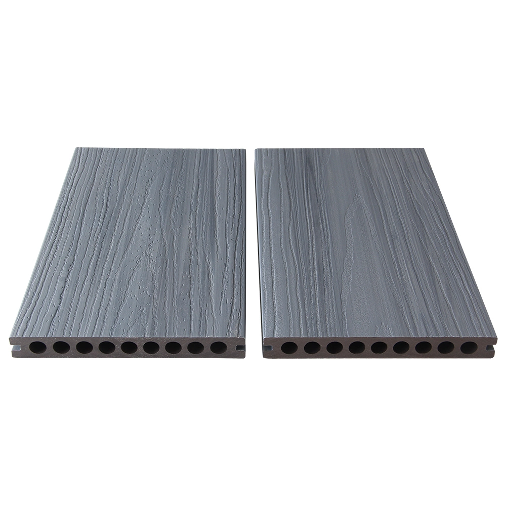 Stone Grey Hollow HDPE Coated 200X24mm Deck Material WPC