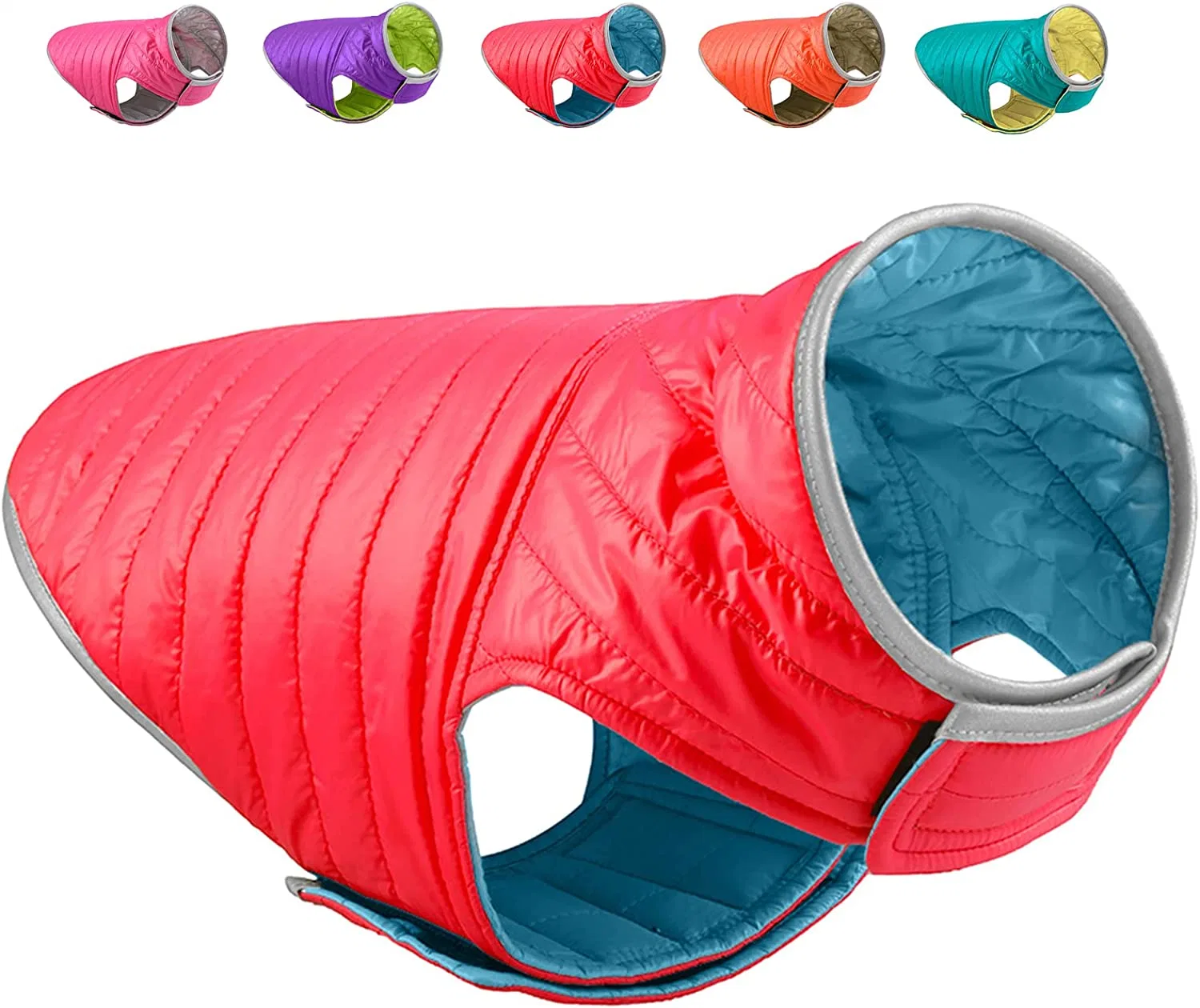 Stylish Dog Apparel for Winter Reversible Puffer Coat