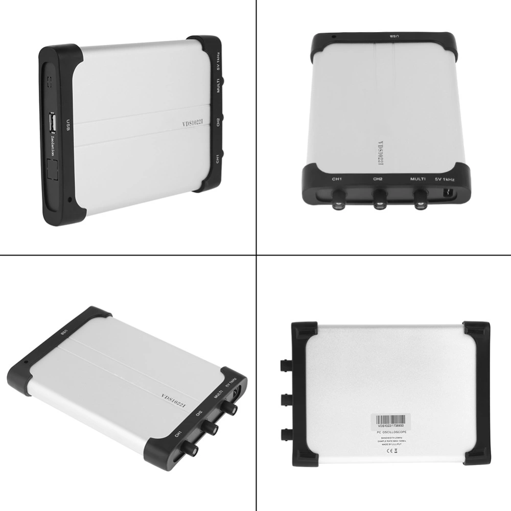 100MSa/s Sample Rate 2 Channels USB Connection PC Digital Oscilloscope