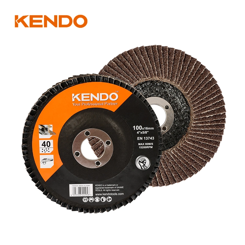 Kendo Aluminum Oxide Flap Disc Suitable for Working in Stainless Steel, Steel, Cast Iron and Sheet Steel