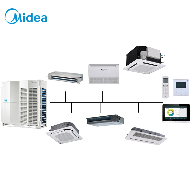 Nouveau design Midea Vrf 7500BTU un moyen de l'enregistrement de l'énergie de type cassette unité intérieure de la climatisation