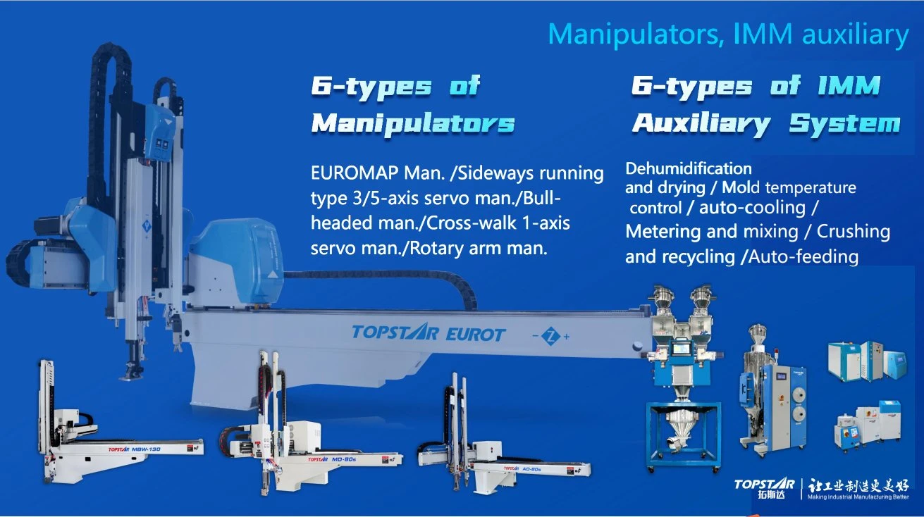 Automatic Robot Hand Transfer Arm Take out Products From Injection Molding Machine