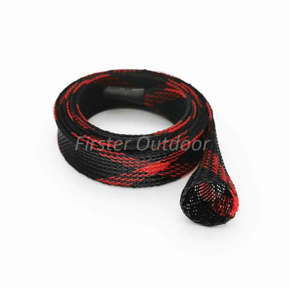 Multi-Color Braided Expendable Rod Sleeve Width 25mm/35mm Various Available Length Fishing Rod Cover