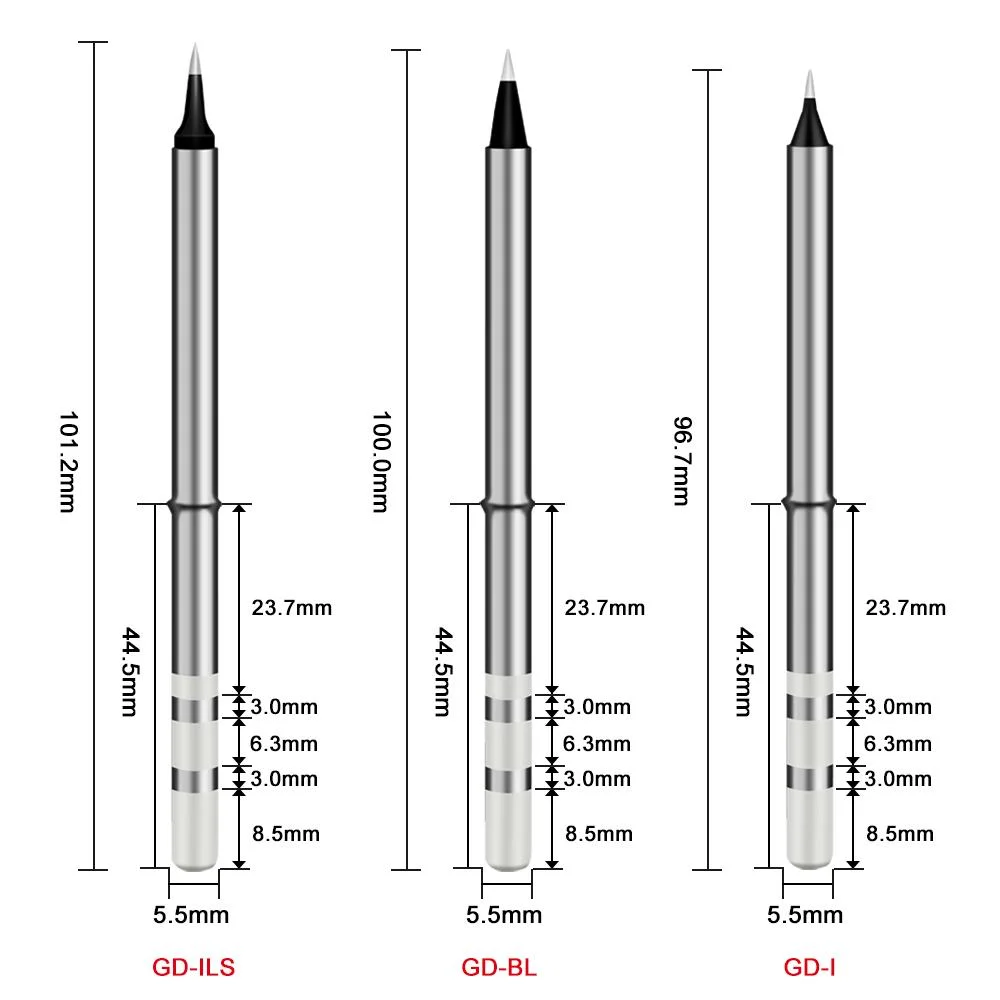 Gvda B2 Bc3 Bc2 Ils K65 D24 Bl K Electric Soldering Iron Tips for Gd300 DIY Replacement Solder Head Soldering Iron Sting