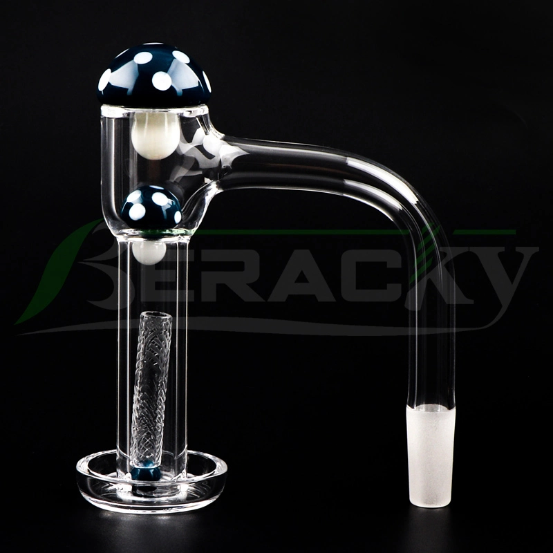 Beracky Full Weld Beveled Edge XL Terp Slurper Smoking Quartz Banger with Glass Mushroom Marble Set