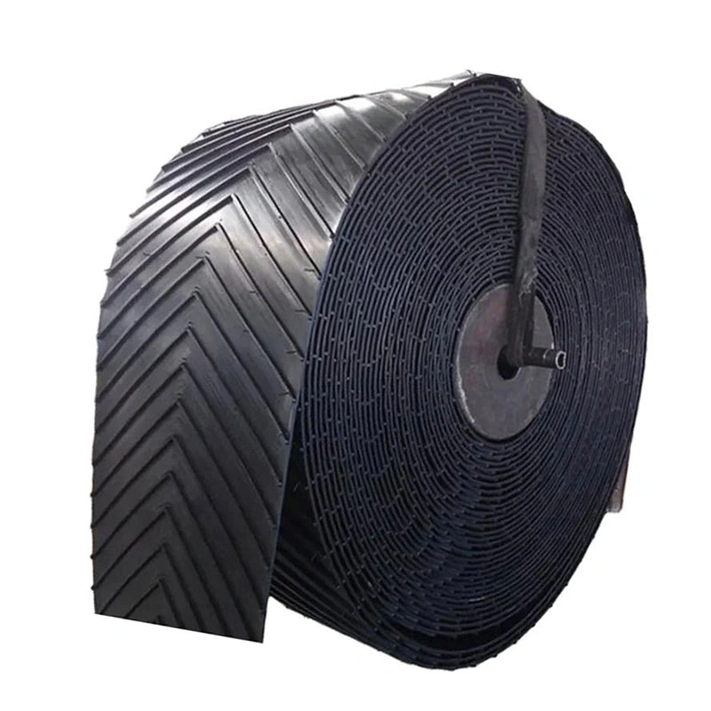 Factory Price Ep Nn Rubber Conveyor Belt Sidewall Steel Cord Chevron Rubber Belts for Coal Mine Made in China