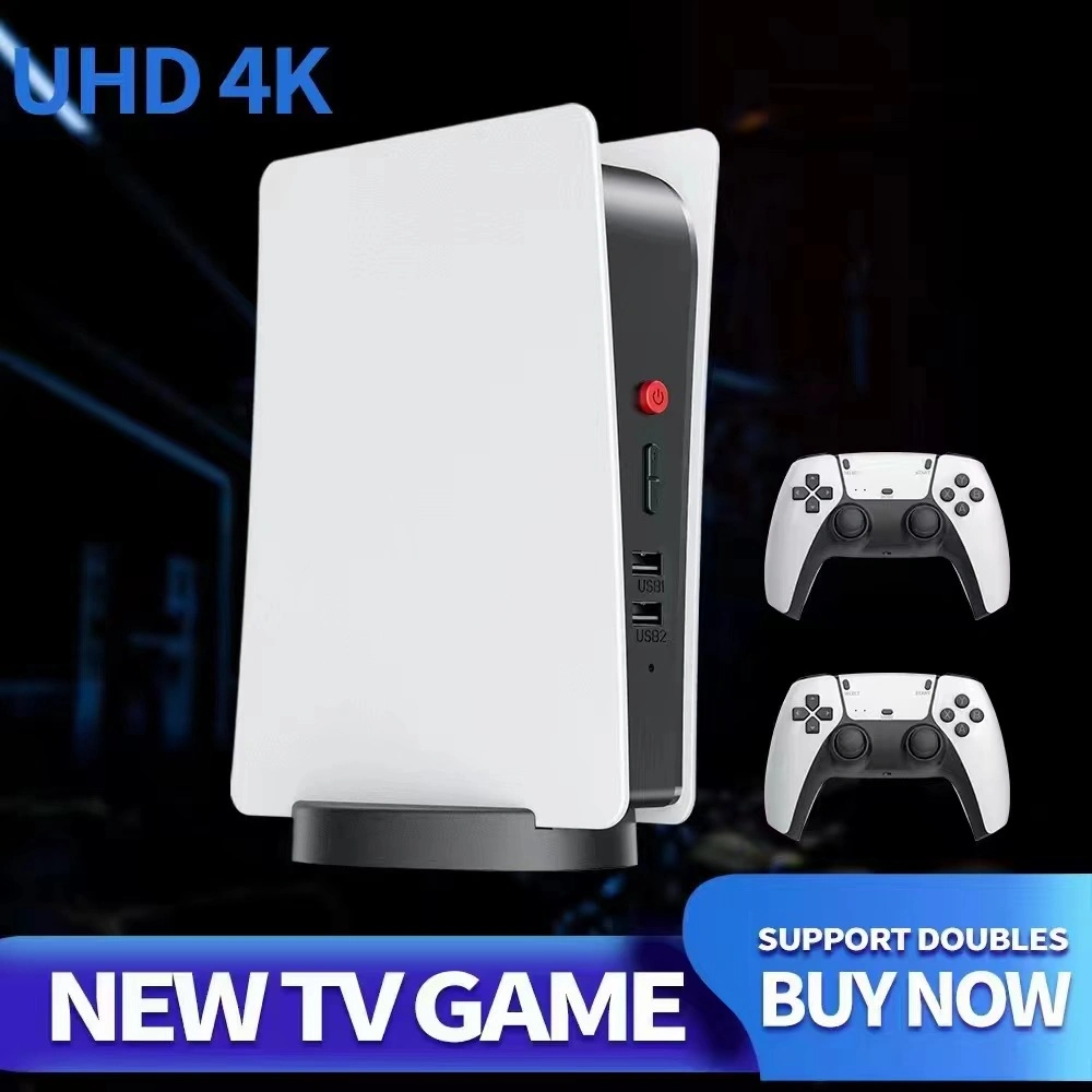 Novo jogo de TV M5 com telecomando 2.4G sem fios HD4K duplas Consola de jogos portátil Gamepad