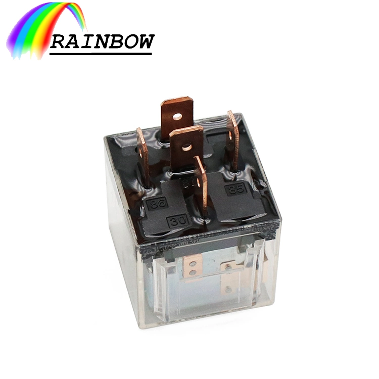 Hot Sell Auto Parts Copper 80 AMP DC 12/24V LED 5 Pin Channel Car Sealed Transparent Relay Universal