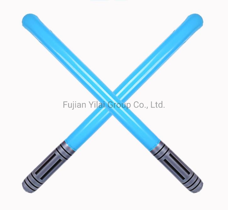 Solid Color Inflatable Knights Weapon Plastic Sword Toys Customized Logo Promotional Toy