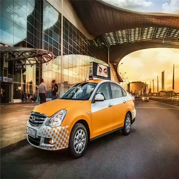 P2,5 P3 P4 P5 LED de taxi para exteriores a todo color Pantalla de visualización Digital Moving Signage para publicidad