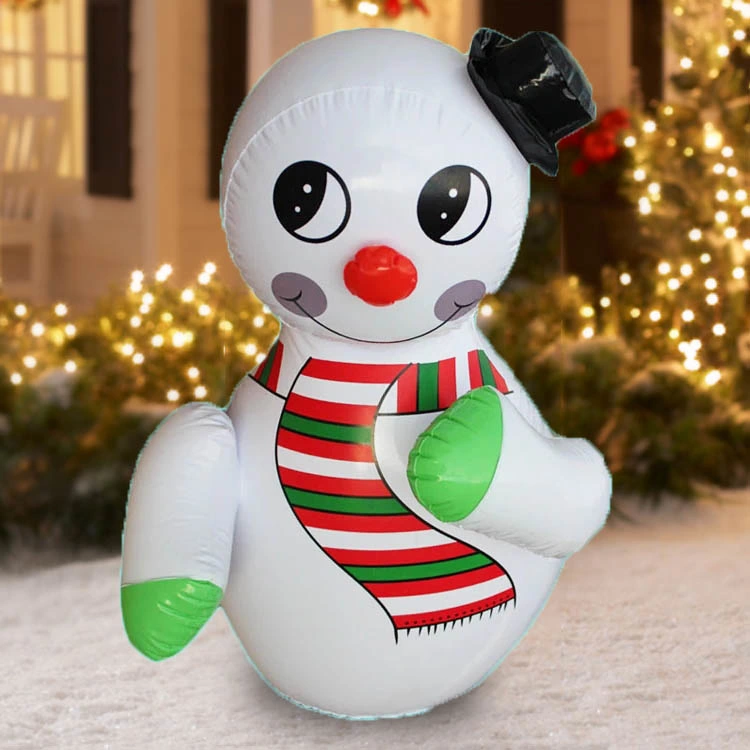 Brinquedo de boneco de neve em PVC com decoração portátil de Natal