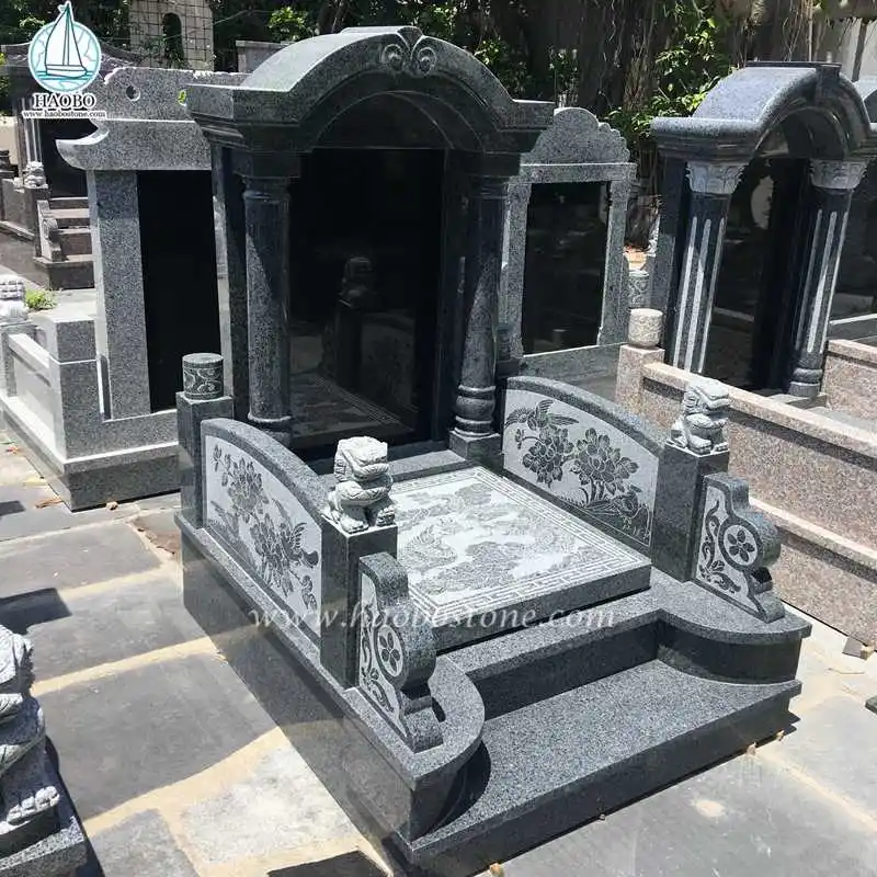 Chineses Style Monument Asia Headstone Granite Tombstone