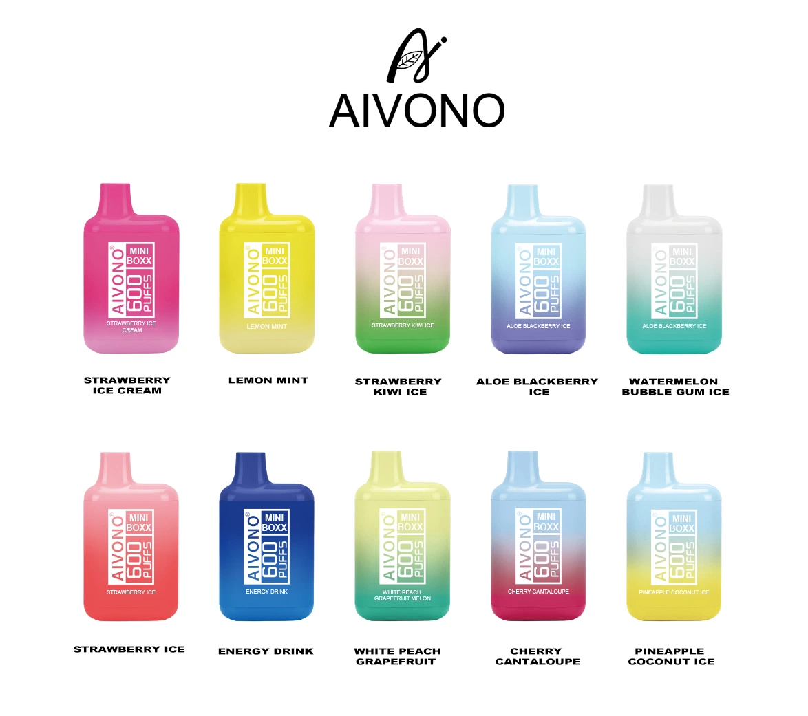 Aivono Лучшая продажа одноразового vape мини-коробка с солью никотина 2% 600puffs Disposable/Chargeable Vape в Великобритании