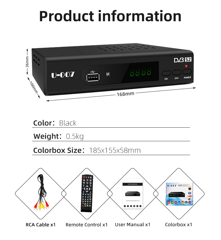 China Supplier Low Price Black Box Satellite TV Receiver