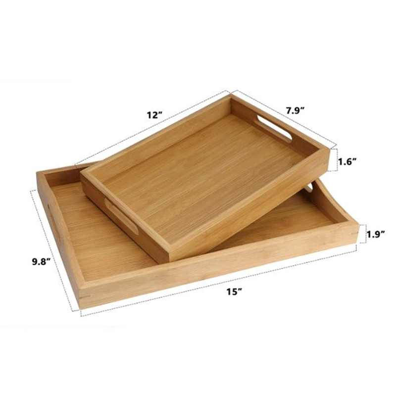 Custom Round Wood Crafts Food Serving Tray