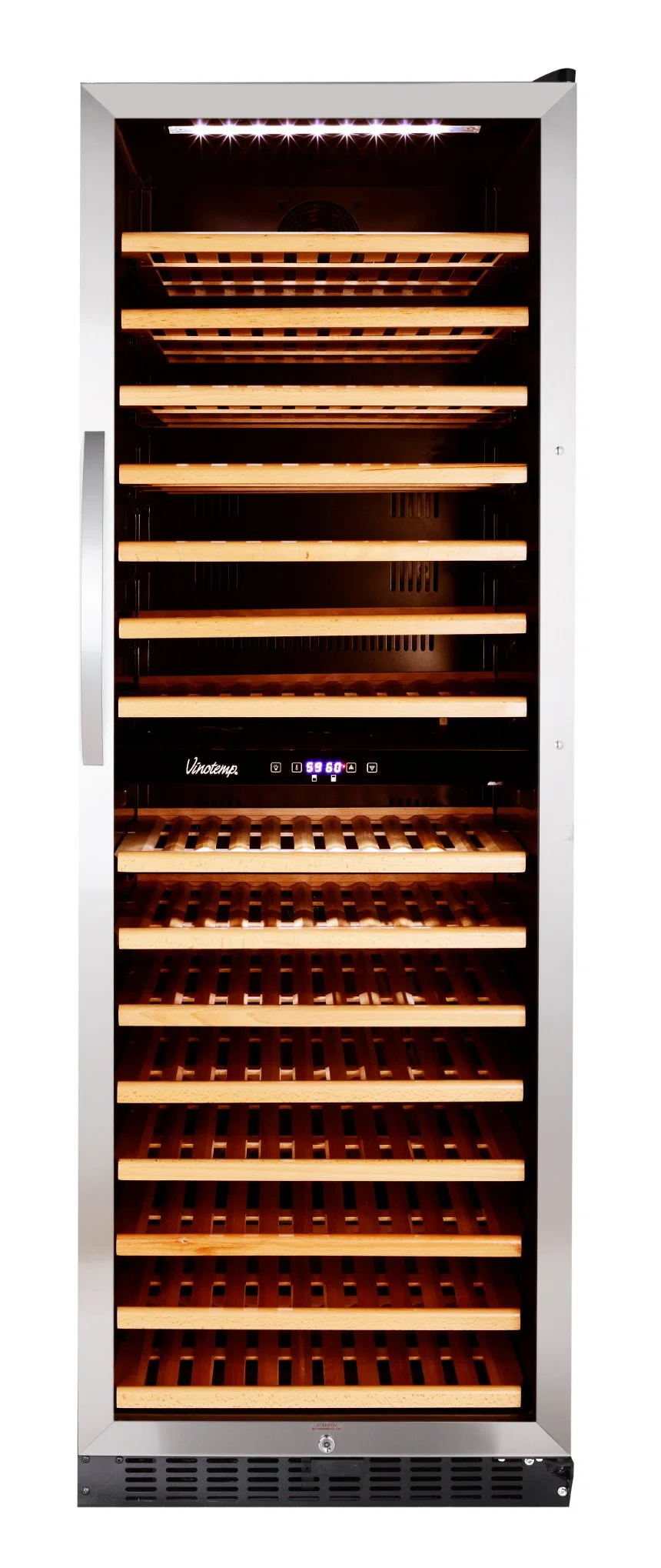 Candor Compossed Wine Cooler Cellar Wine Refrigerator and Champagne Cstom 166 Bottles LED Temperature Display Cabinet Electric