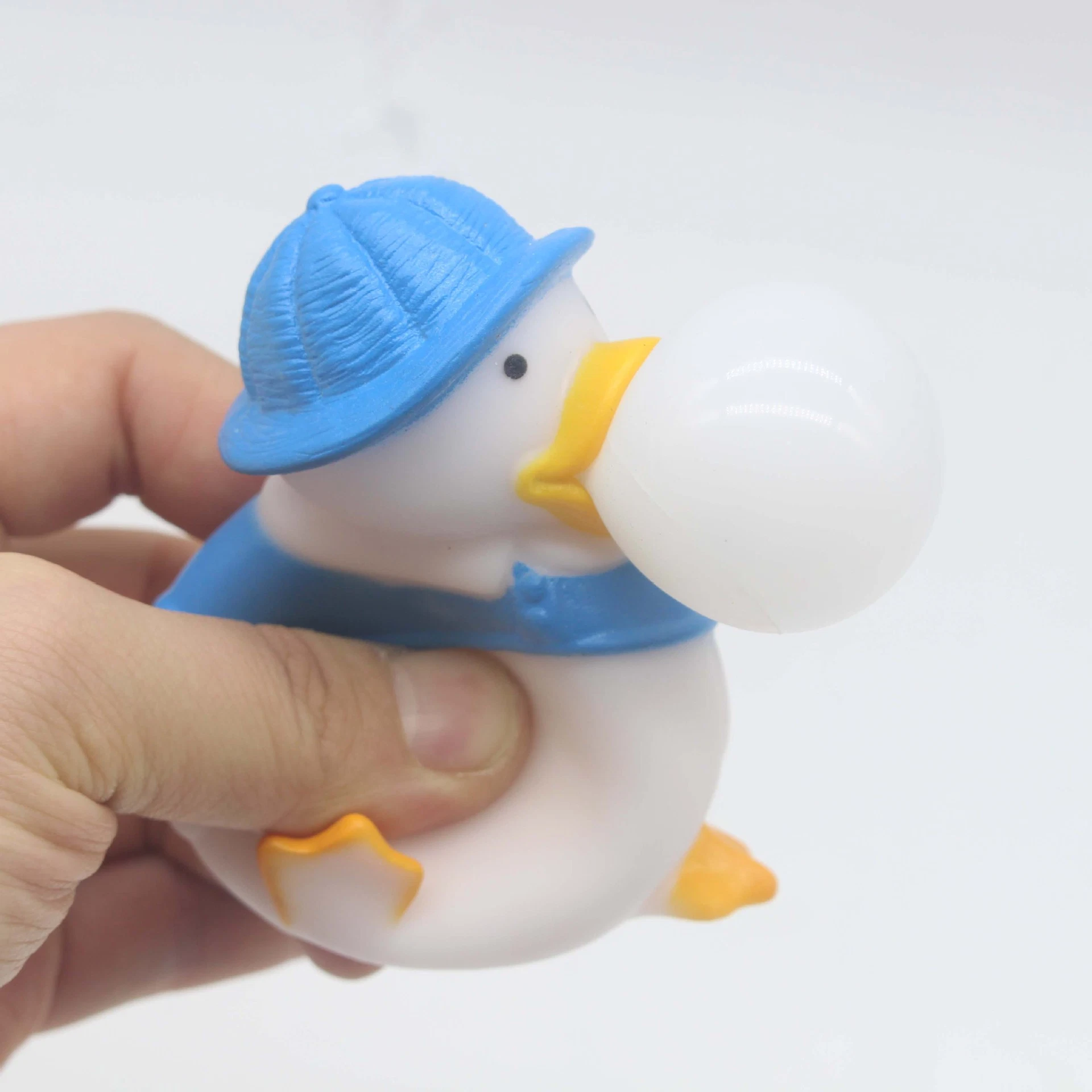 Squeeze Spit Bubble Duck Blow Balloon Duck Decompress Toy