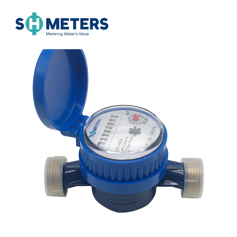 DN25 R80 Thread End Mechanical Brass Single Jet Dry Type Vane Wheel Water Meters