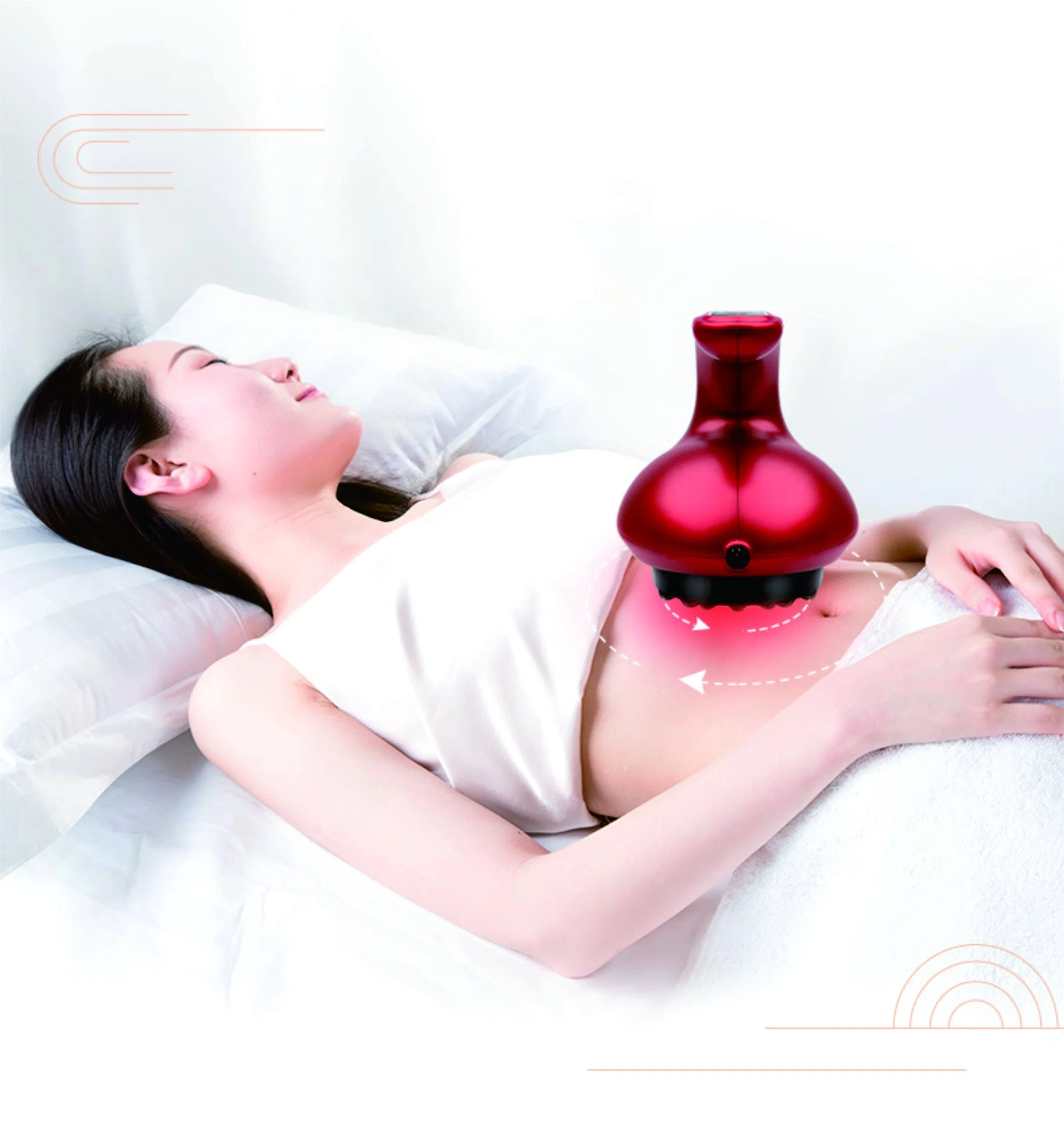 Portable Intelligent Cordless Body Guasha Healthy Infrared Therapy Magnet Vacuum Suction Mini Cupping Massager with LCD Display Chinese Medical