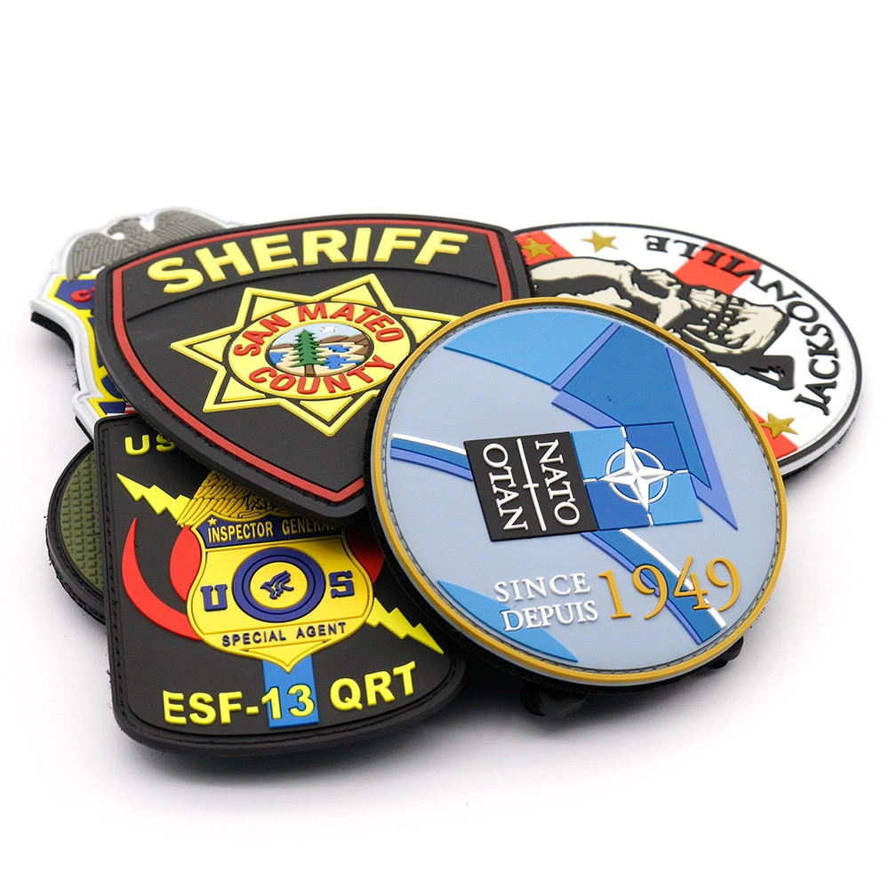 Custom Security Military Embroidery Woven Car Police Name Tag School Sports Meet Event Silicone Rubber Soft PVC Lapel Pin Metal Enamel Magnetic Button Badge